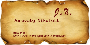 Jurovaty Nikolett névjegykártya