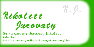 nikolett jurovaty business card